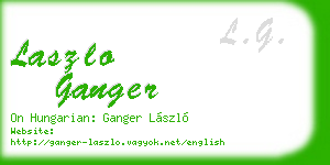 laszlo ganger business card